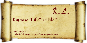 Kopasz László névjegykártya