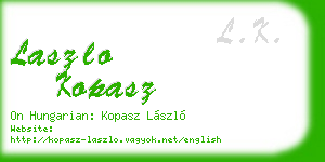 laszlo kopasz business card